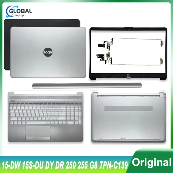 For HP 15-DW 15S-DU 15S-DR 15S-DY 250 G8 255 G8 TPN-C139 Laptop LCD Back Cover/Front Bezel/Hinge/Palmrest/Bottom Case L52007-001