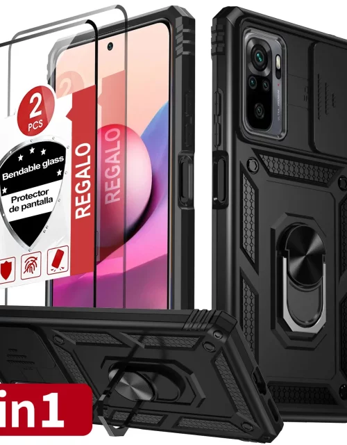 for Xiaomi series protective cases Poco X5 Pro 5G Poco M5 4G Redmi Note 11s with phone stand case comes with 2 protective films 1