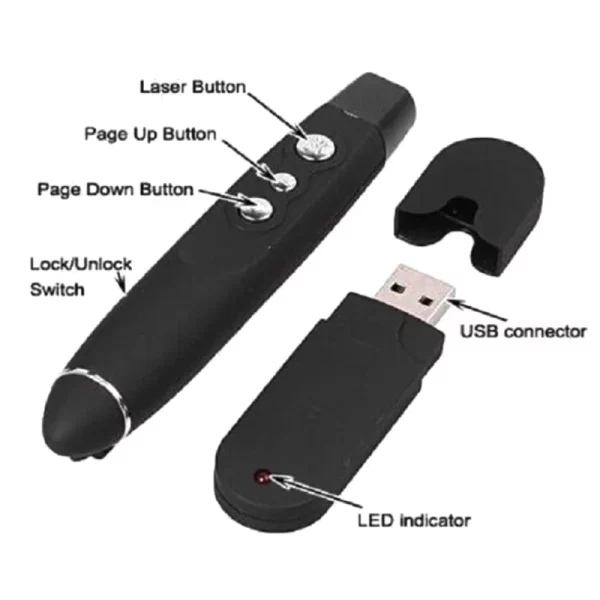 Presentation Clicker Office Classroom Remote Control Wireless Slide Presenter Pointer Controlling Equipment Computer Accessory 2