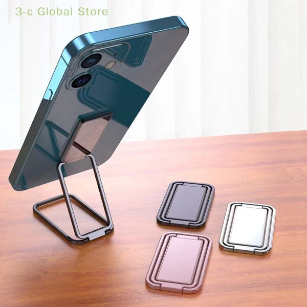 Metal Universal Finger Ring Phone Holder Stand Bracket Mini Phone Holder 360 Degree Rotating For Mobile Phone Pad Back Sticker 1