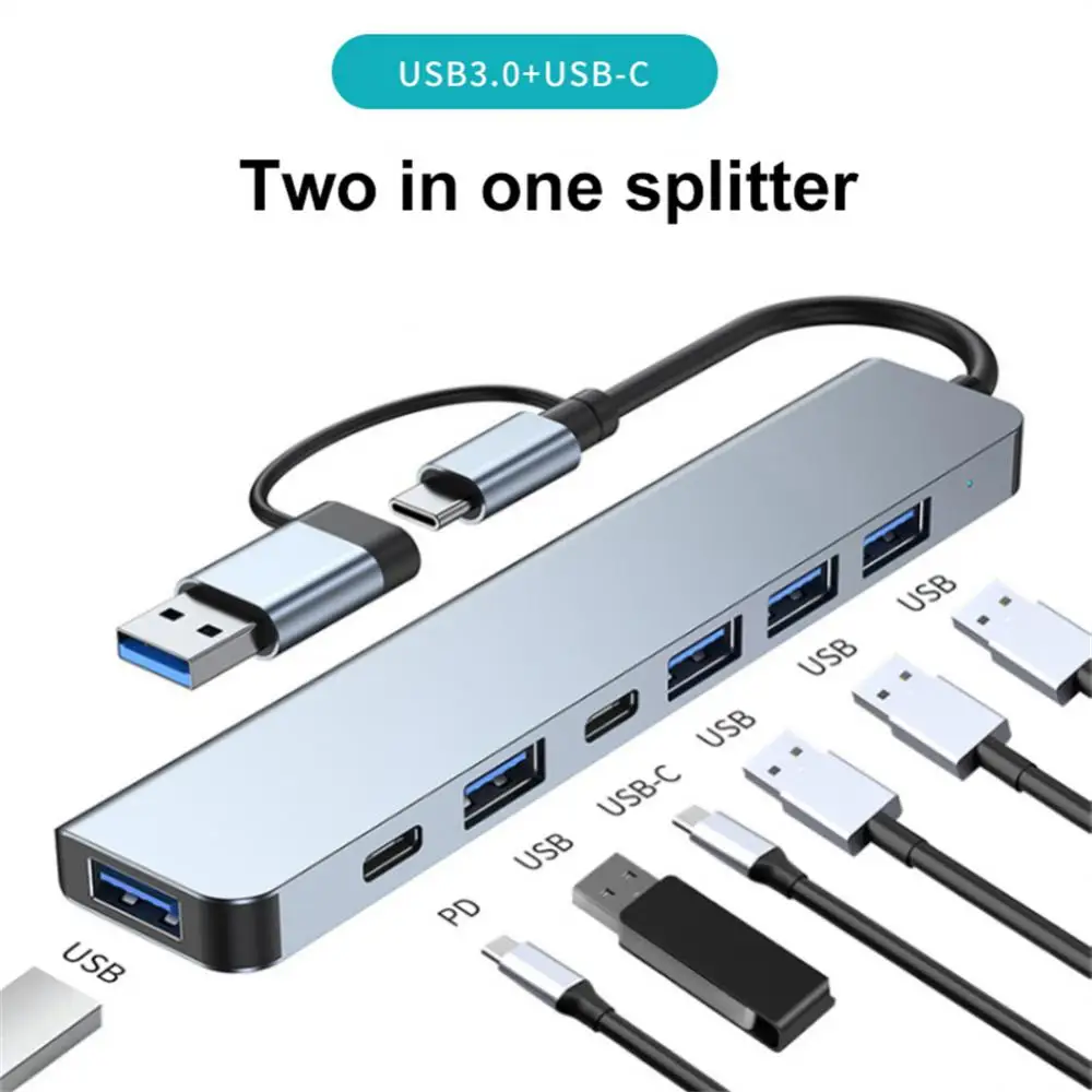 1~5PCS Type C HUB High Speed USB 3.0 Splitter Card Reader Multiport With SD TF Ports For Macbook Computer Accessories USB 2