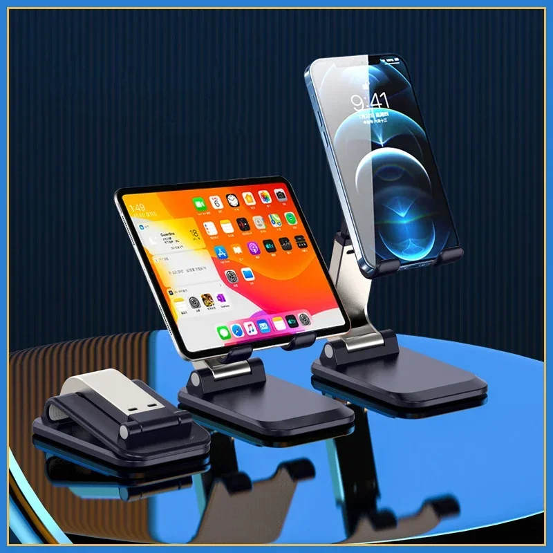 Aluminum Alloy Desktop Mobile Phone Stand Foldable For iPad Tablet Support Cell Phone Desk Bracket For Smartphone Mount 2