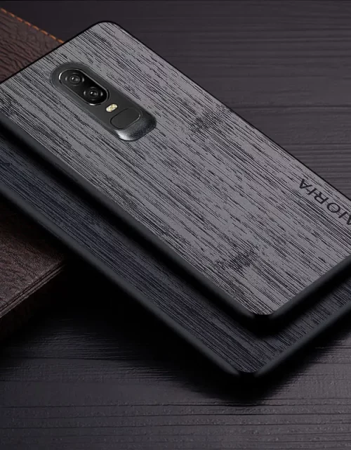 Case for Oneplus 6 6T 7 7T Pro funda bamboo wood pattern Leather phone cover Luxury coque for Oneplus 6 7 6t 7t pro case capa 1