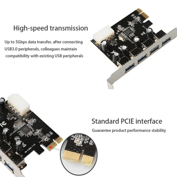 Game PCI-E Riser Card Adapter computer accessories Plug and play Expansion Adapter USB HUB USB 3.0 expansion card PCIe Converter 2