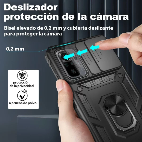 for Xiaomi series protective cases Poco X5 Pro 5G Poco M5 4G Redmi Note 11s with phone stand case comes with 2 protective films 3