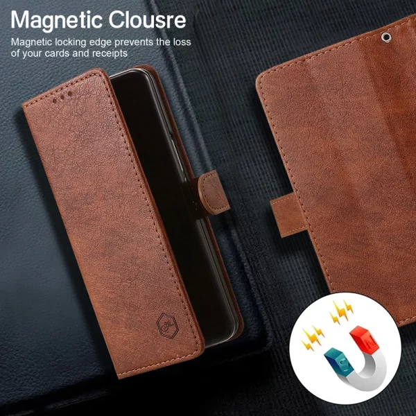 Wallet Phone Case For Samsung Galaxy Z Fold 5 Card Holder Stand Shockproof Cloudy  PU Leather Cover For Z Fold 3 4 Funda 4