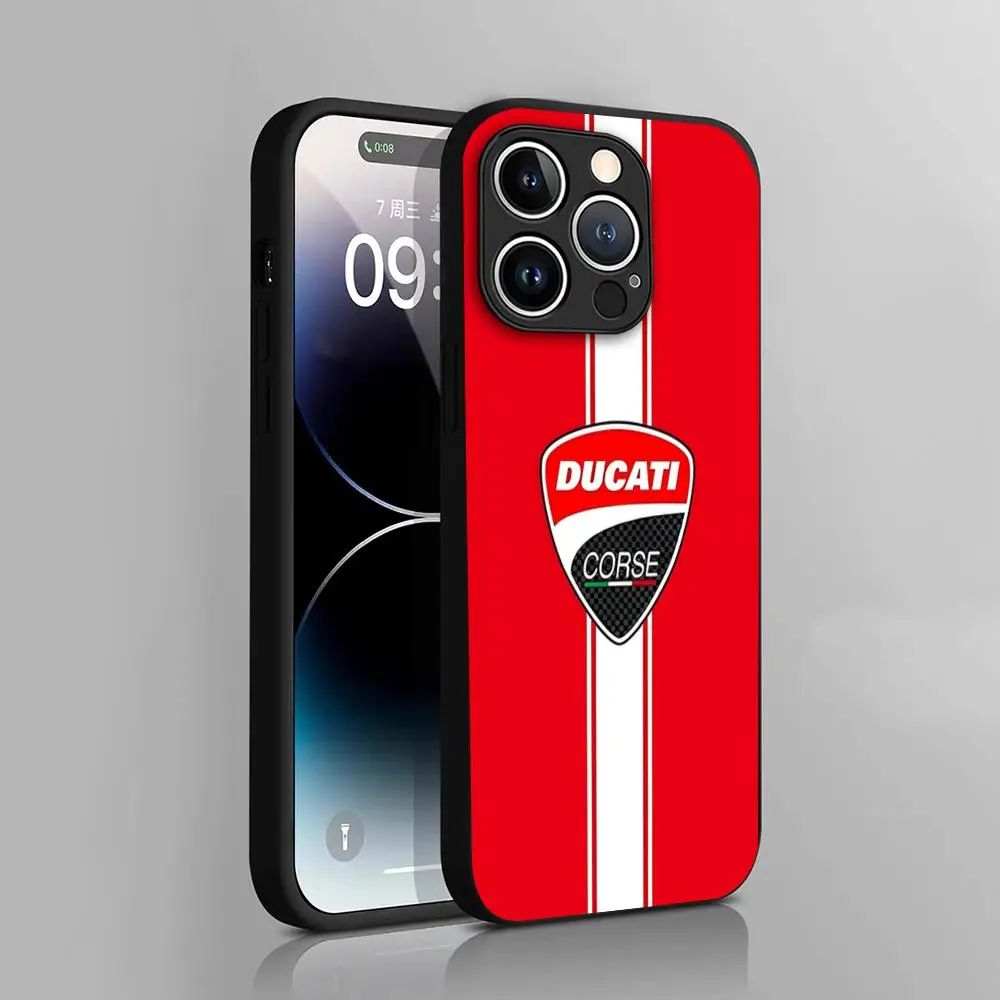 Motorcycle D-DucatiS Logo Phone Case for iphone 15ProMax 11 13 14 Pro Xs Max Mini Xr X 7 8 6 6s Plus Shell Coque 2