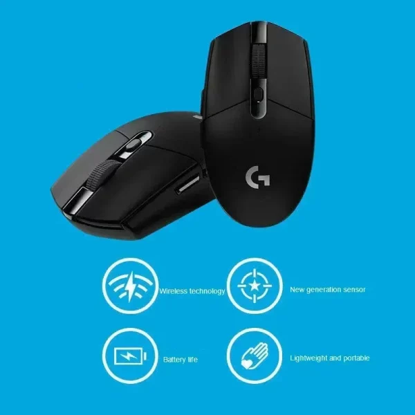 G304 2.4g Wireless Mouse Ergonomic Mouse Hero Engine 12000dpi Computer Game Office Bluetooth Pc Accessory Gaming Mouse Win Mac 4