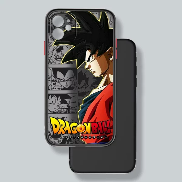 DBZ-Dragon BallS For Apple iPhone 15 14 13 12 11 mini Pro Max 8 7 6S 6 XR X XS Plus Frosted Translucent Phone Case 4