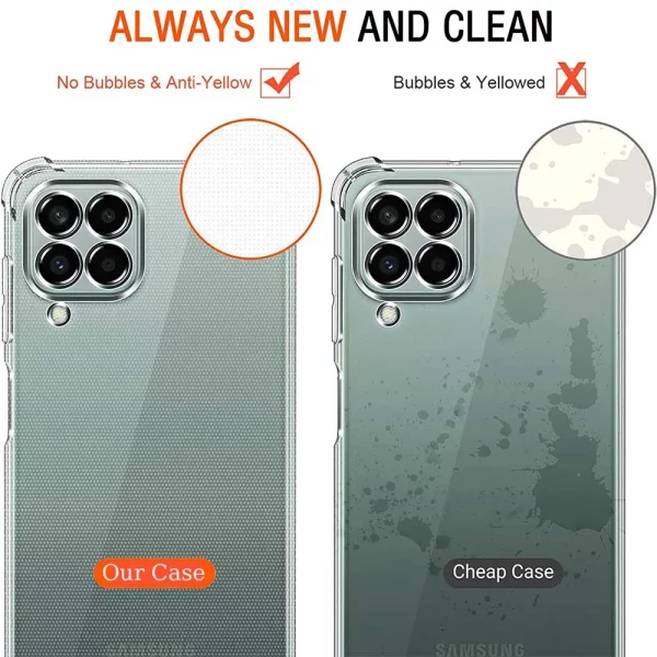 1.5MM Thick Air-Bag Clear Case For Samsung Galaxy M12 M22 M32 M42 M52 M51 M33 5G M53 M23 M13 4G Shockproof Soft Silicone Cover 5