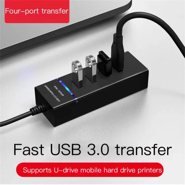 1~8PCS Hub Usb 5Gbps High Speed USB Hub 3 0 Multiple Port For PC Computer Accessories Docking Station Adapter 4-Ports Hab 6