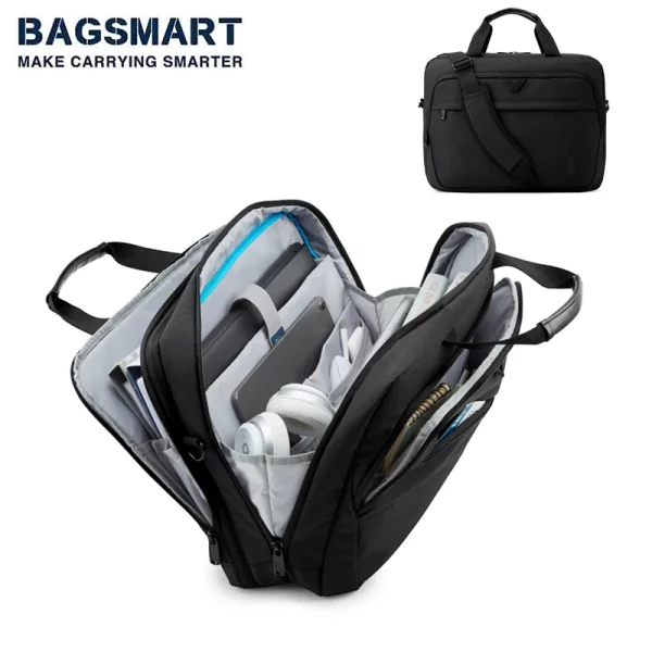 BAGSMART 17.3 Inch Expandable Laptop Bag Men Women Computer Bag Laptop Briefcase Laptop Shoulder  Bag for Business Work Travel 1