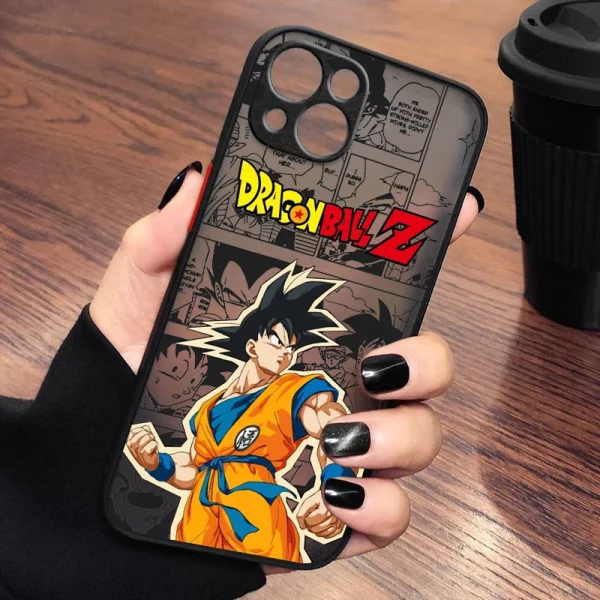 DBZ-Dragon BallS For Apple iPhone 15 14 13 12 11 mini Pro Max 8 7 6S 6 XR X XS Plus Frosted Translucent Phone Case 3