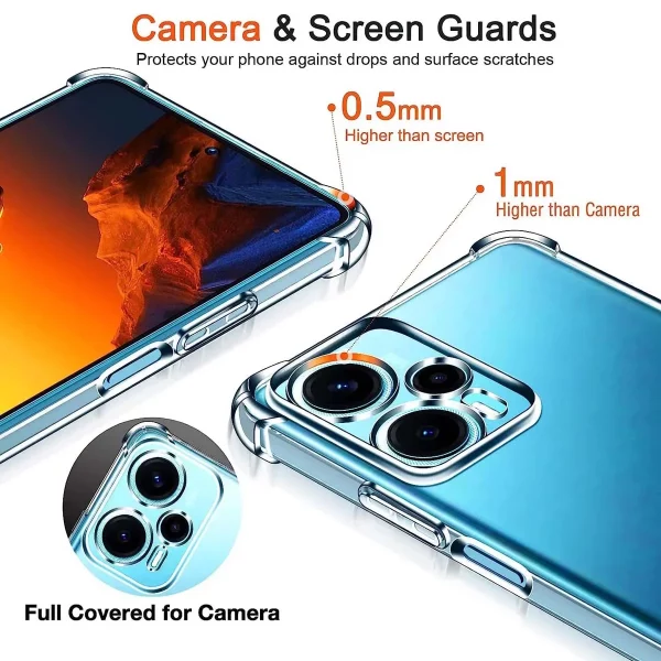 Clear Case for Xiaomi POCO F5 Pro F4 GT F3 GT X5 Pro X4 Pro X3 Nfc x4 X3 Gt Case Transparent Tpu Shockproof Soft Silicone Cover 4