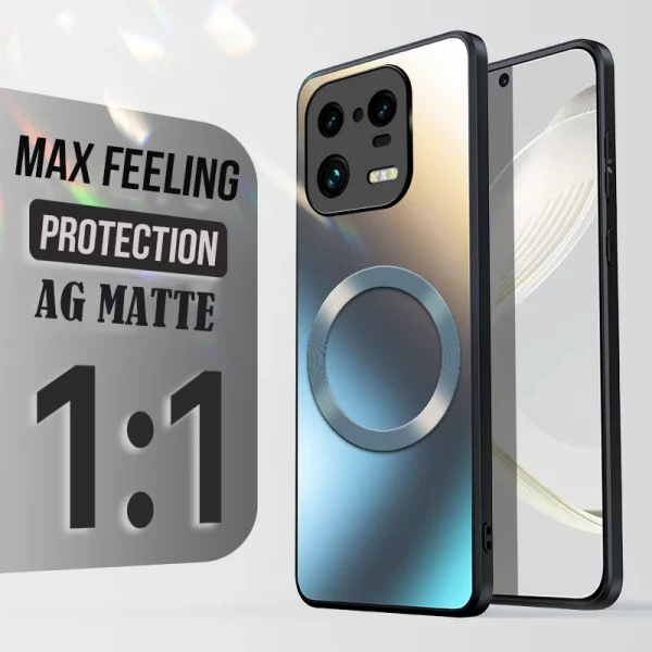 AG Matte Silicone Hard Case For Xiaomi Mi 14 13 13T 12 12T 11 Poco F3 F4 F5 Pro Frosted Phone Magnetic Wireless Charging Case 6