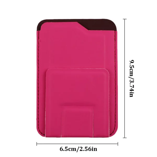 Universal Leather Phone Stand Phone Wallet Stick Card Holder Mobile Cover Phone Case Pocket Card Slot Folding Kickstand Stand 6