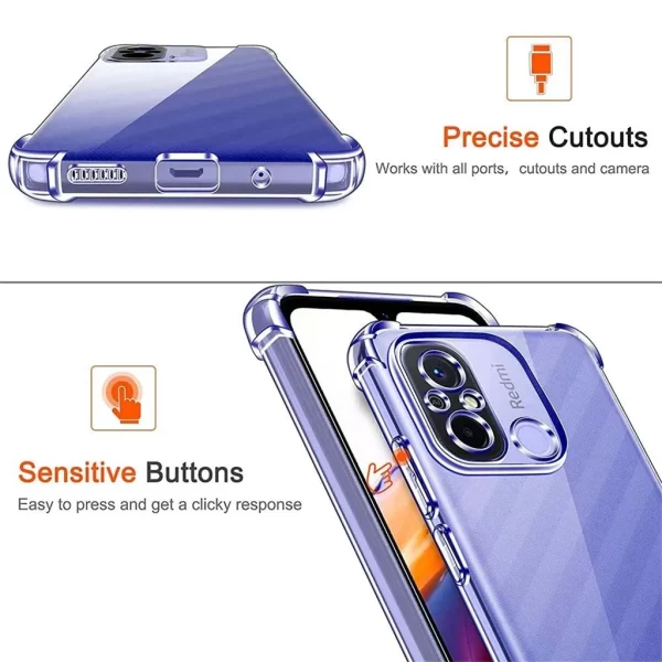 Clear TPU Case for Xiaomi Redmi 13C 12C 12 5G 10C 4G 10A 10 9T 9A 9C Nfc 9 8A 8 Phone Case Shockproof soft Cover 5