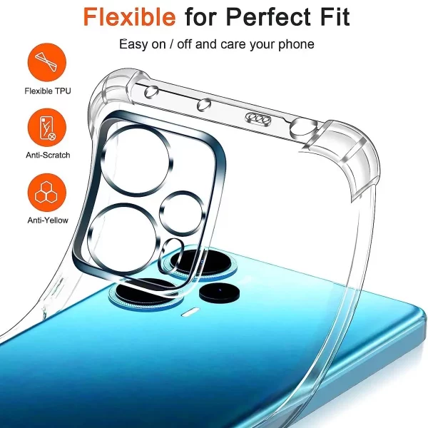 Clear Case for Xiaomi POCO F5 Pro F4 GT F3 GT X5 Pro X4 Pro X3 Nfc x4 X3 Gt Case Transparent Tpu Shockproof Soft Silicone Cover 5