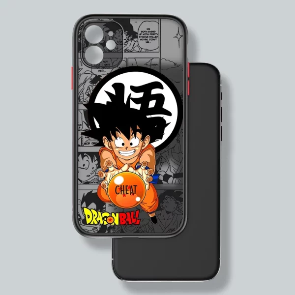 DBZ-Dragon BallS For Apple iPhone 15 14 13 12 11 mini Pro Max 8 7 6S 6 XR X XS Plus Frosted Translucent Phone Case 6